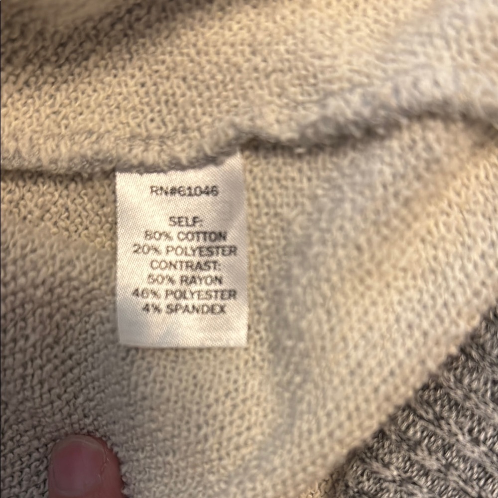 Vanity- Gray Cowl Neck Sweater with Nordic Charm - Picture 5 of 5